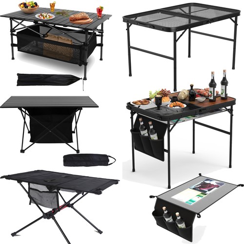 Portable folding camping table - portable,
